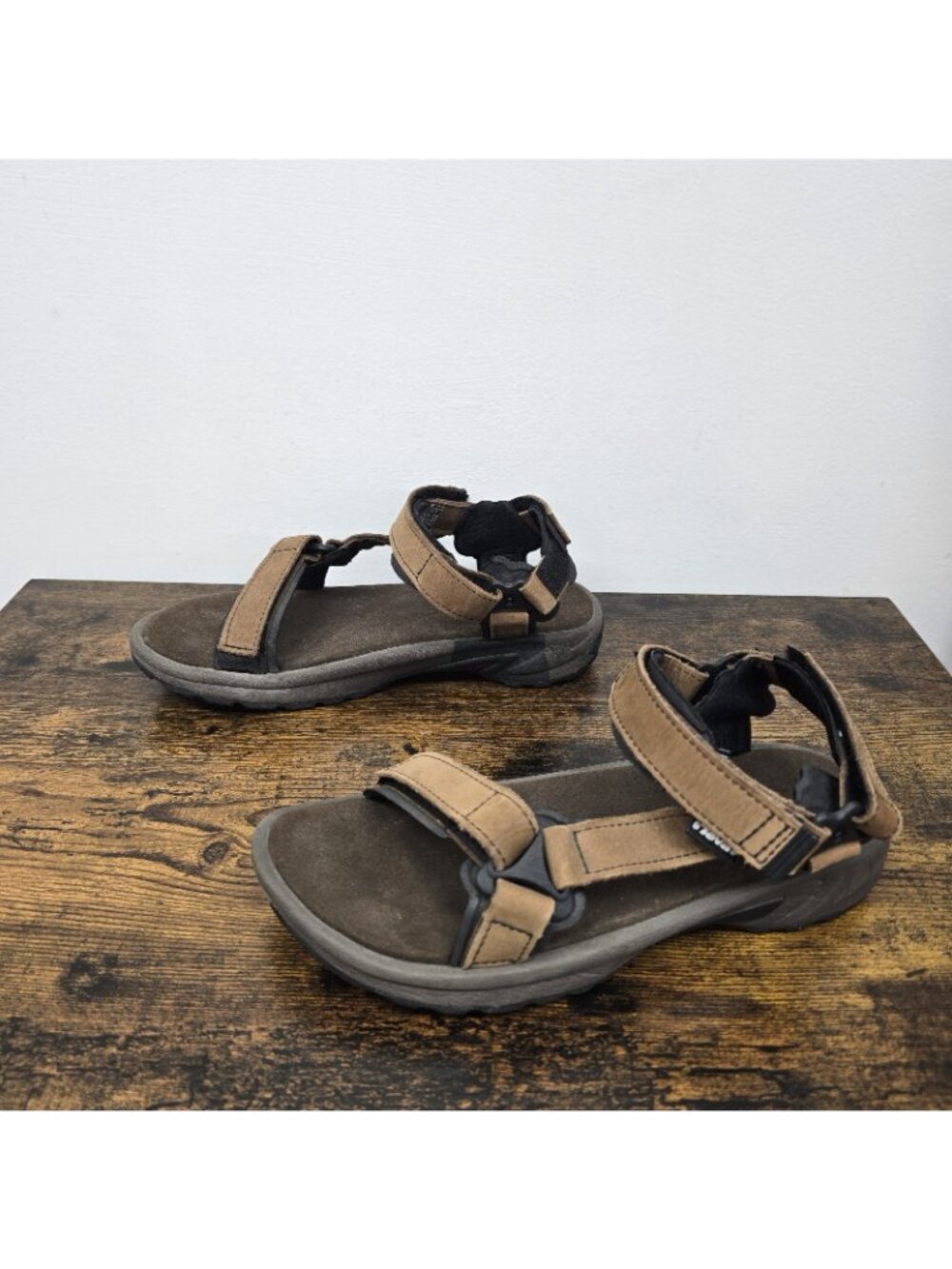 Teva Walk And Hike Leather Sandals Mens US Size 9 Terra Fl Lite Brown Outdoor - Picture 3 of 7